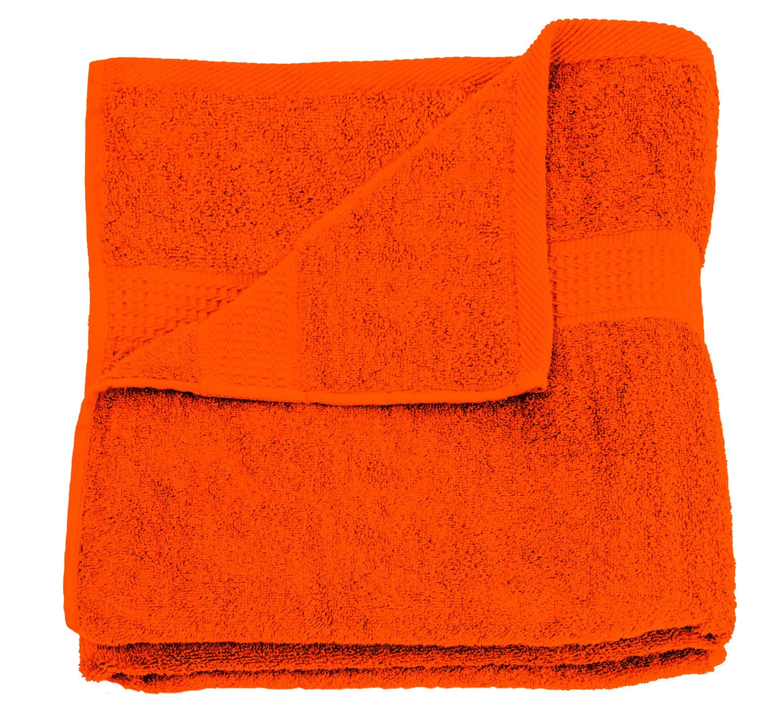 One Home mit (2-St), orange Duschtücher Frottee Bordüre, saugfähig Royal