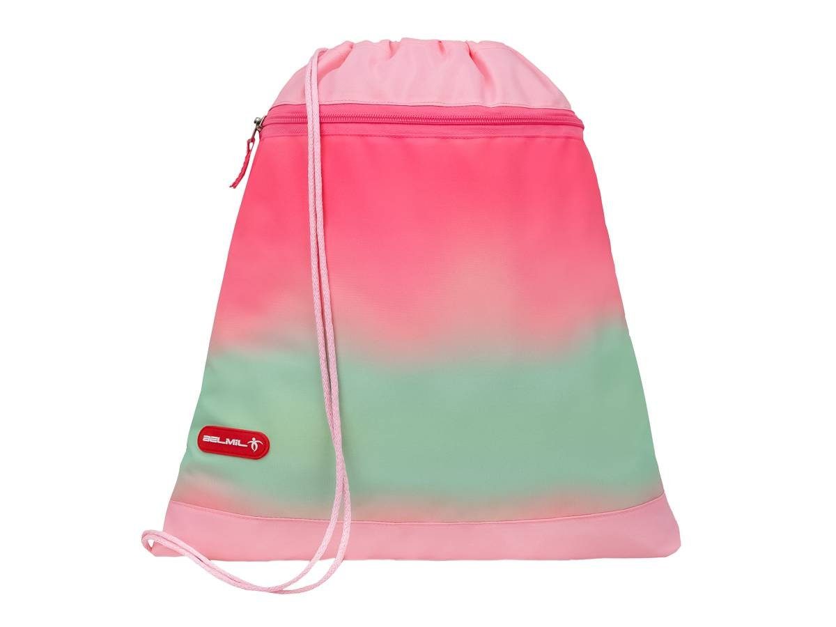 Belmil Schulranzen Classy Plus "Mint Ombre" 4tlg. 2024, Rose für 1. ab Mädchen Klasse, Grundschule, Set