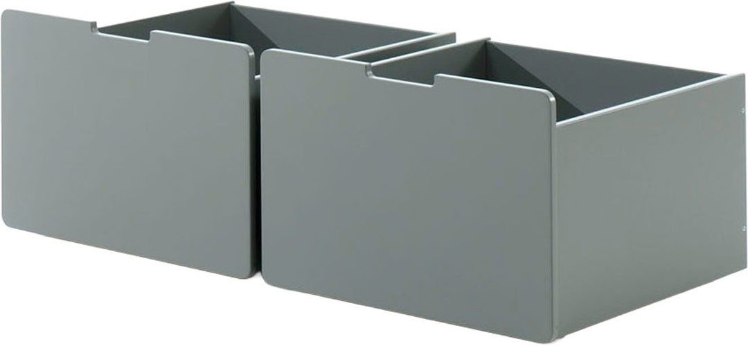 Vipack Container auf Rollen (2-er Set), hochwertiger Holzwerkstoff lackiert, 2 Farben (das Innenmaß von ca.: B: 48,6xH: 29,3xT: 56,6cm bietet viel Stauraum) universell und durch die Rollen flexibel in Räumen einsetzbar