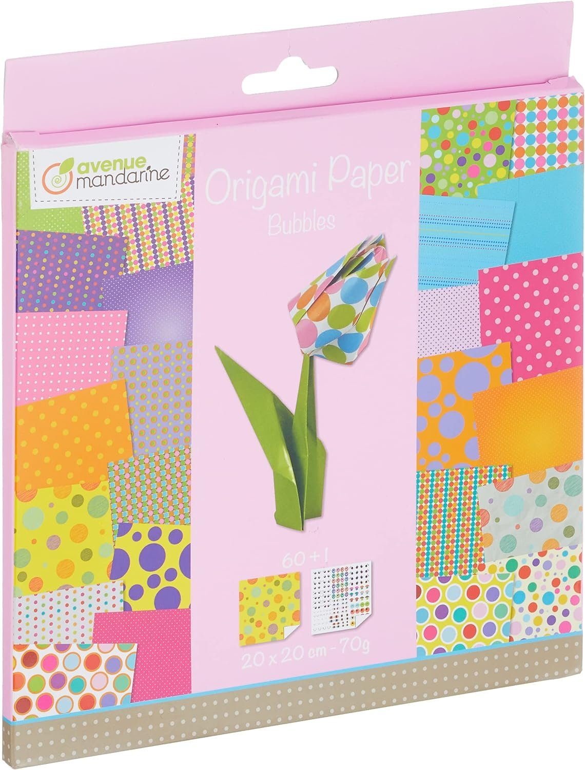 Avenue Mandarine Designpapier avenue mandarine Origami-Faltblätter "Bubbles"