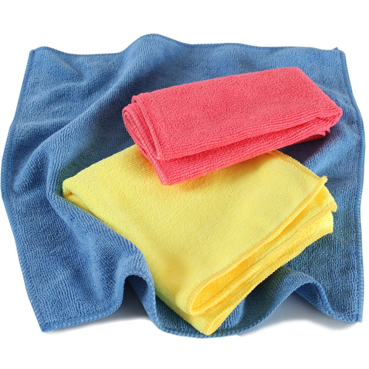 tectake Polierpad 30er Set Mikrofasertücher, für gründliche und streifenfreie Reinigung