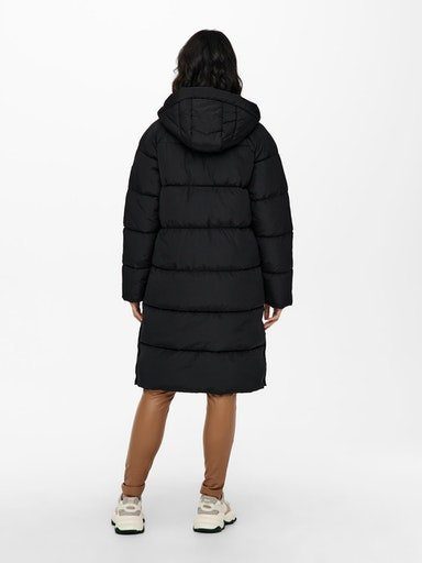 Kapuze Steppmantel COAT LONG PUFFER black ONLY ONLAMANDA mit