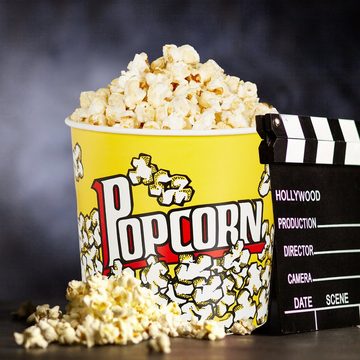 relaxdays Snackschale Popcorn Eimer wiederverwendbar 6er Set, Kunststoff