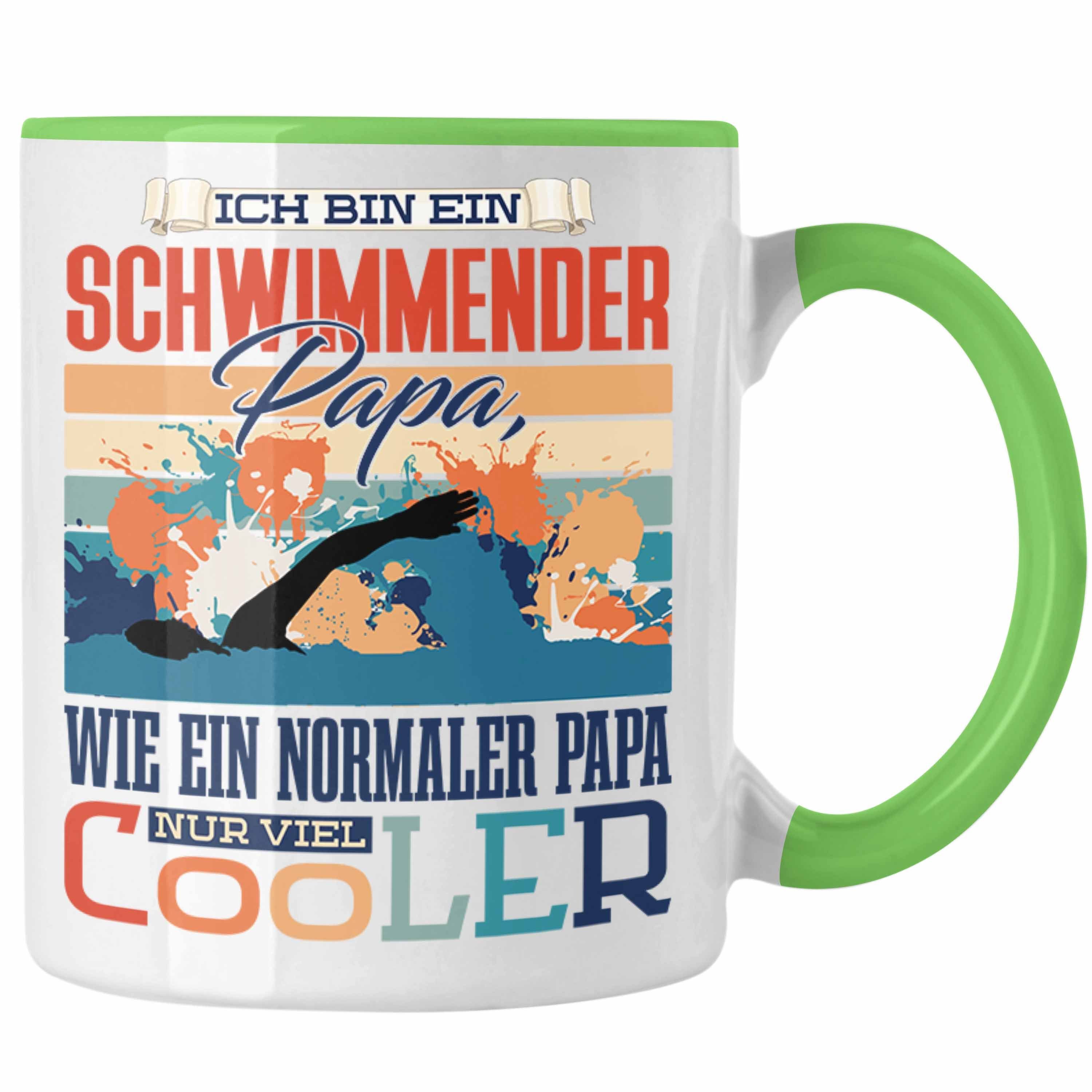 Vater Vate Tasse Geschenkidee - Trendation zum Geschenk Papa Schwimmen Trendation Grün Tasse