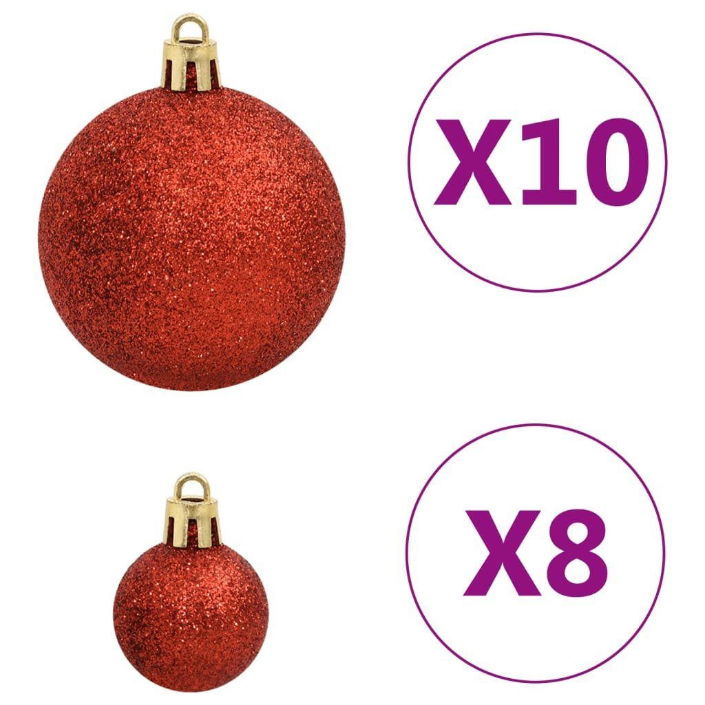 Weihnachtskugel-Set 112-tlg. Rot Mehrfarbig (111-tlg) Grün Polystyrol vidaXL Christbaumschmuck Golden