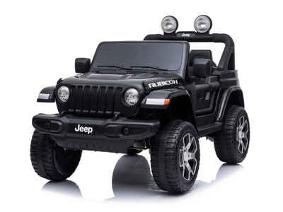 Elektro-Kinderauto Jeep Wrangler Rubicon, 2 Motoren+LED+Audio schwarz