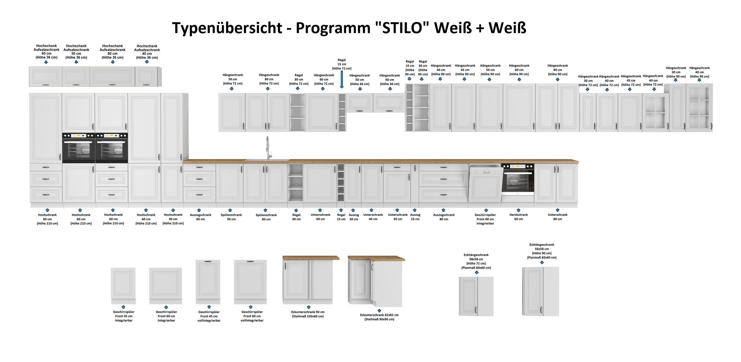 Küchen-Preisbombe Unterschrank Regal 30 cm Weiß Landhaus Küche Küchenzeile Küchenblock Einbauküche – Bild 3 von 5