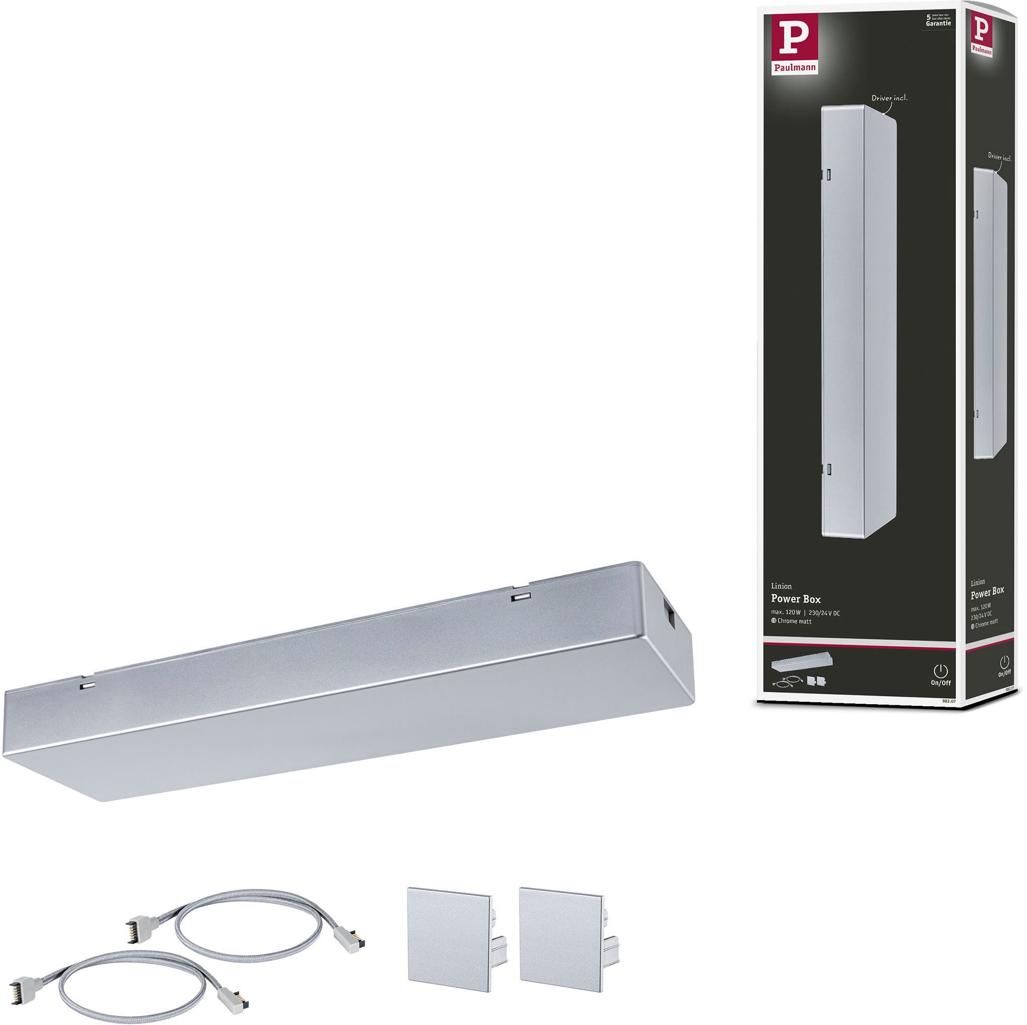 Paulmann Schienensystem-Einspeiser Linion Power Box Signalschwarz 230/24V 120VA, (1-tlg)