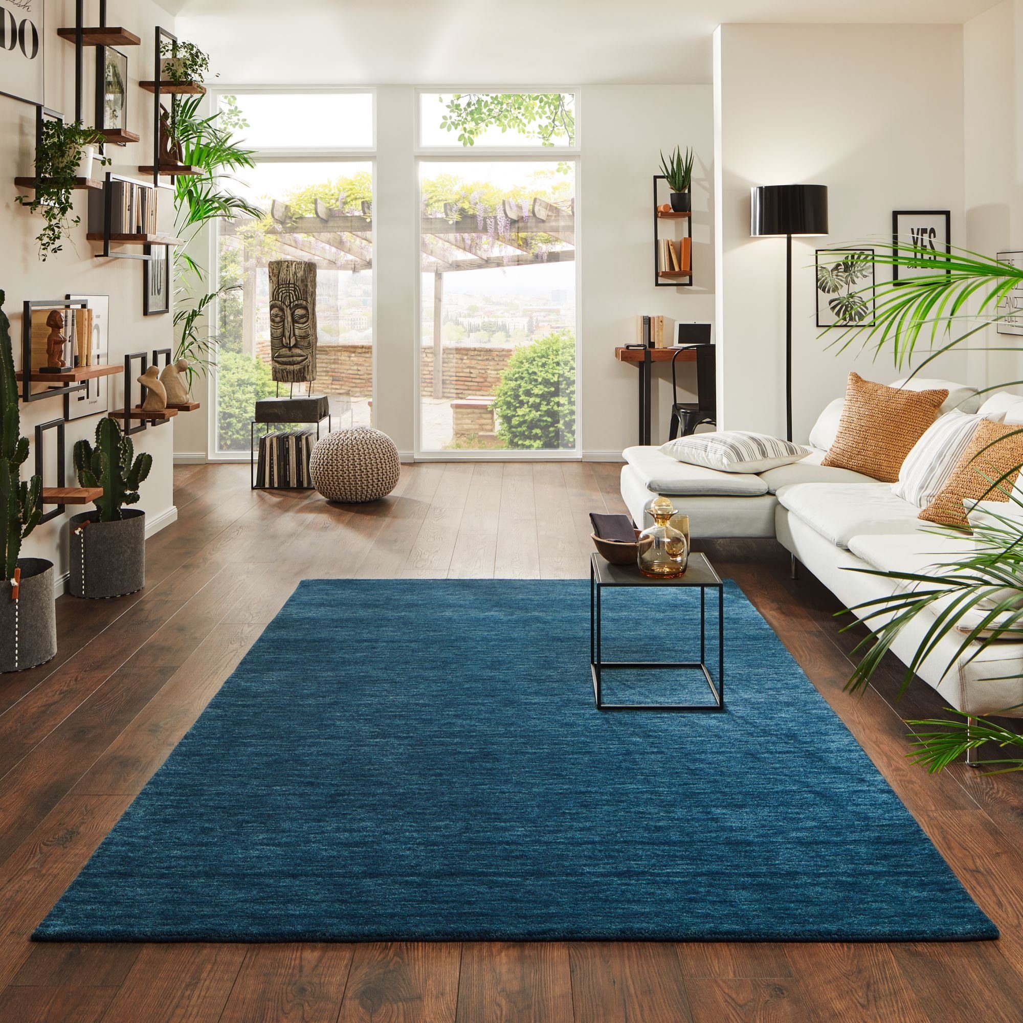 Steffensmeier Wollteppich Jaipur, Rechteckig, Gabbeh Teppich, handgeknüpft günstig online kaufen