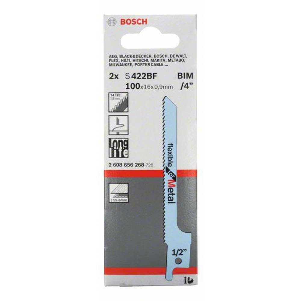 Thumbnail - BOSCH Säbelsägeblatt Säbelsägeblatt S 422 BF, Flexible for Metal