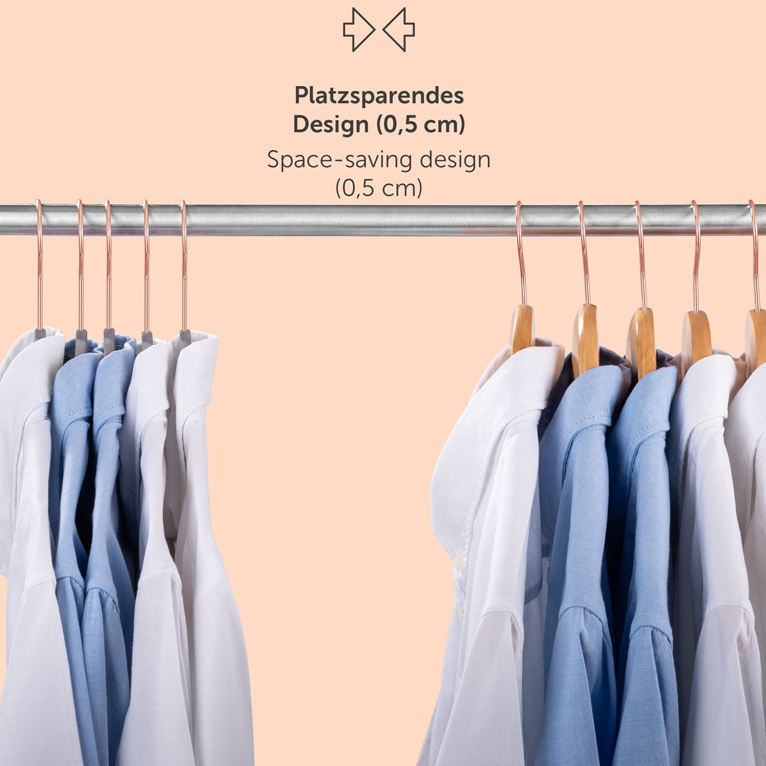 Blumtal Kleiderbügel Rutschfest - Samtoptik - Platzsparend, (20-tlg), Premium inkl. Krawattenhalter, 360° drehbar, Anti-Rutsch Bügel