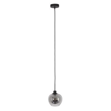 Steinhauer LIGHTING Pendelleuchte, Leuchtmittel nicht inklusive, Hängelampe Esszimmerleuchte modern Glasschirm grau schwarz H 160 cm