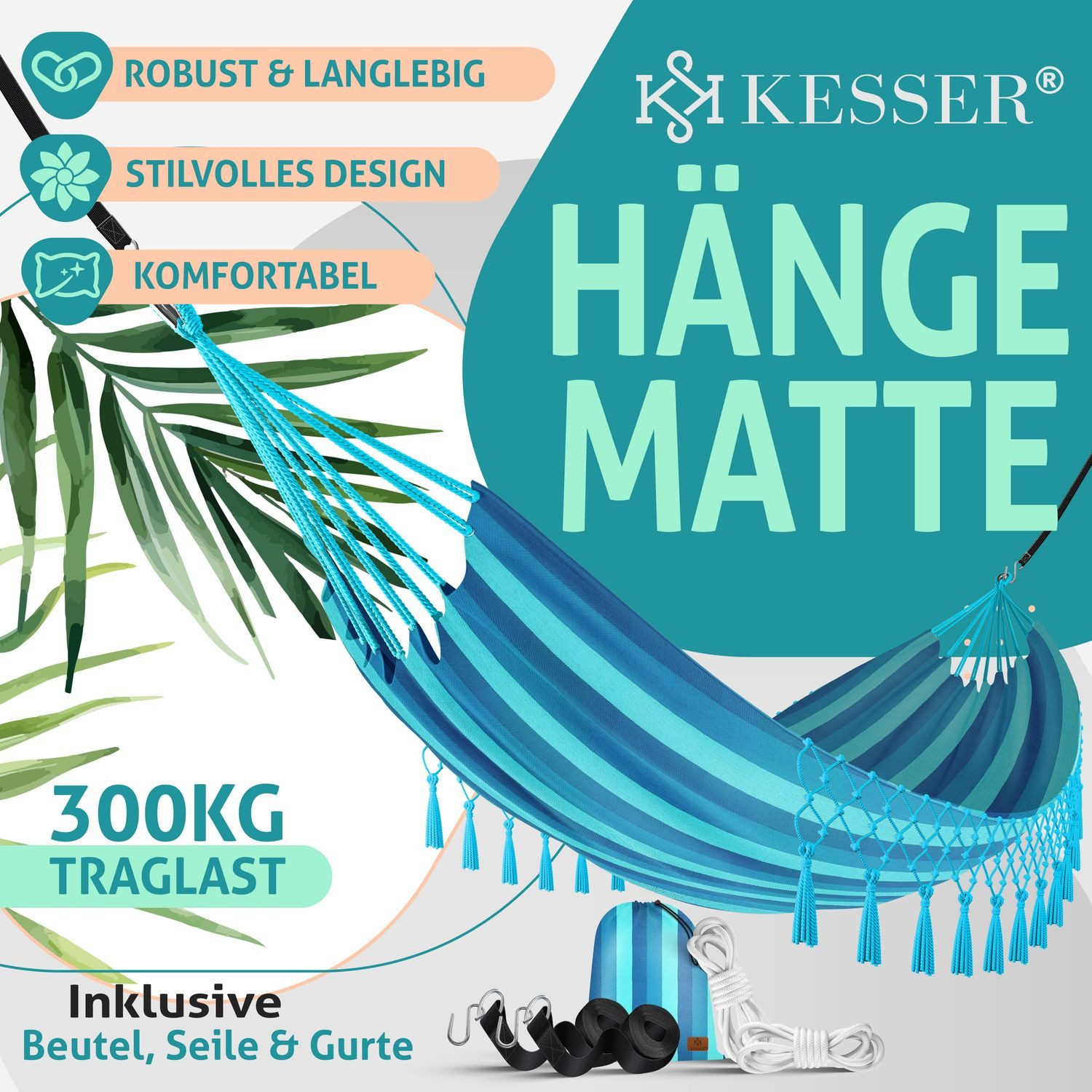 KESSER Hängematte, Hängematte 320 x 150 cm max. Belastbarkeit 300kg günstig online kaufen