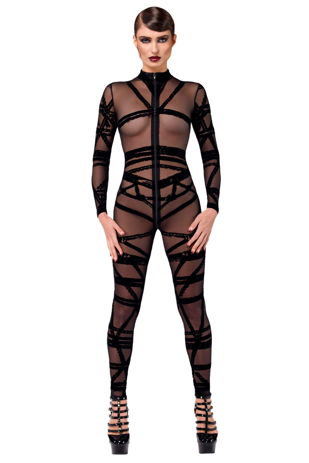 Noir Handmade Bodystocking Overall in schwarz - S