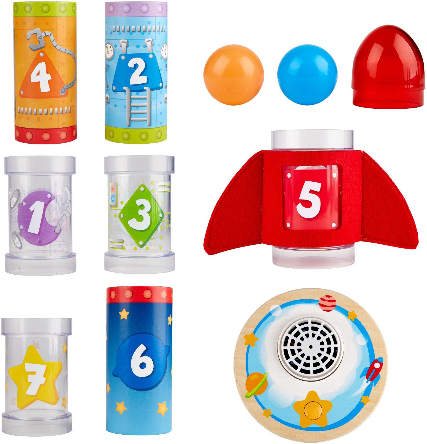 Hape Stapelspielzeug Raketen-Flugstation