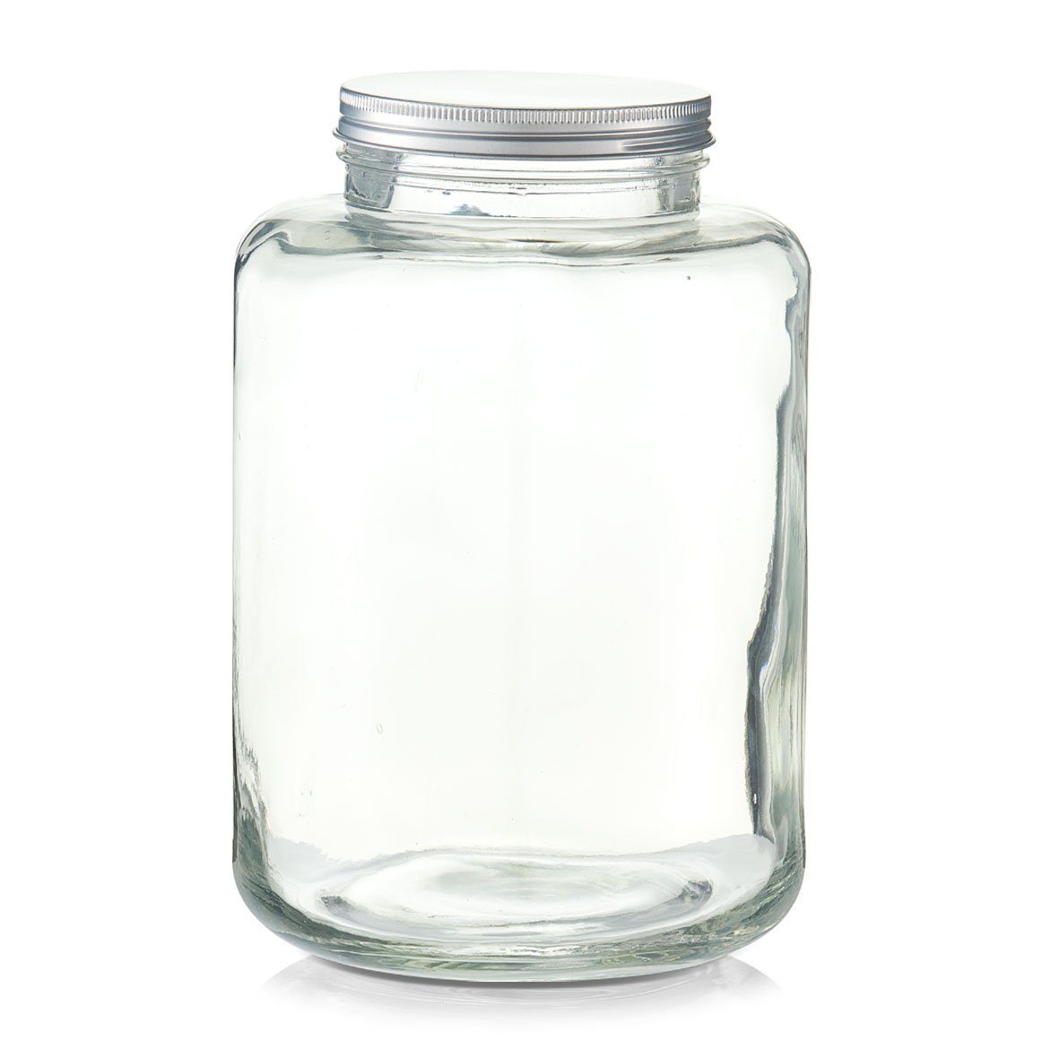 Zeller Present Vorratsglas Vorratsglas m. cm, Metalldeckel, x transparent, 29,5 Glas Ø20 großes extra Glas / klassisches, ml, 7000 Metall, Vorratsglas / Metall