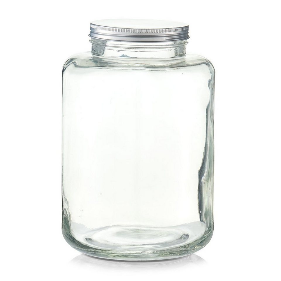 Zeller Present Vorratsglas Vorratsglas m. Metalldeckel, Glas / Metall, 7000  ml, Glas / Metall, transparent, Ø20 x 29,5 cm, klassisches, extra großes  Vorratsglas