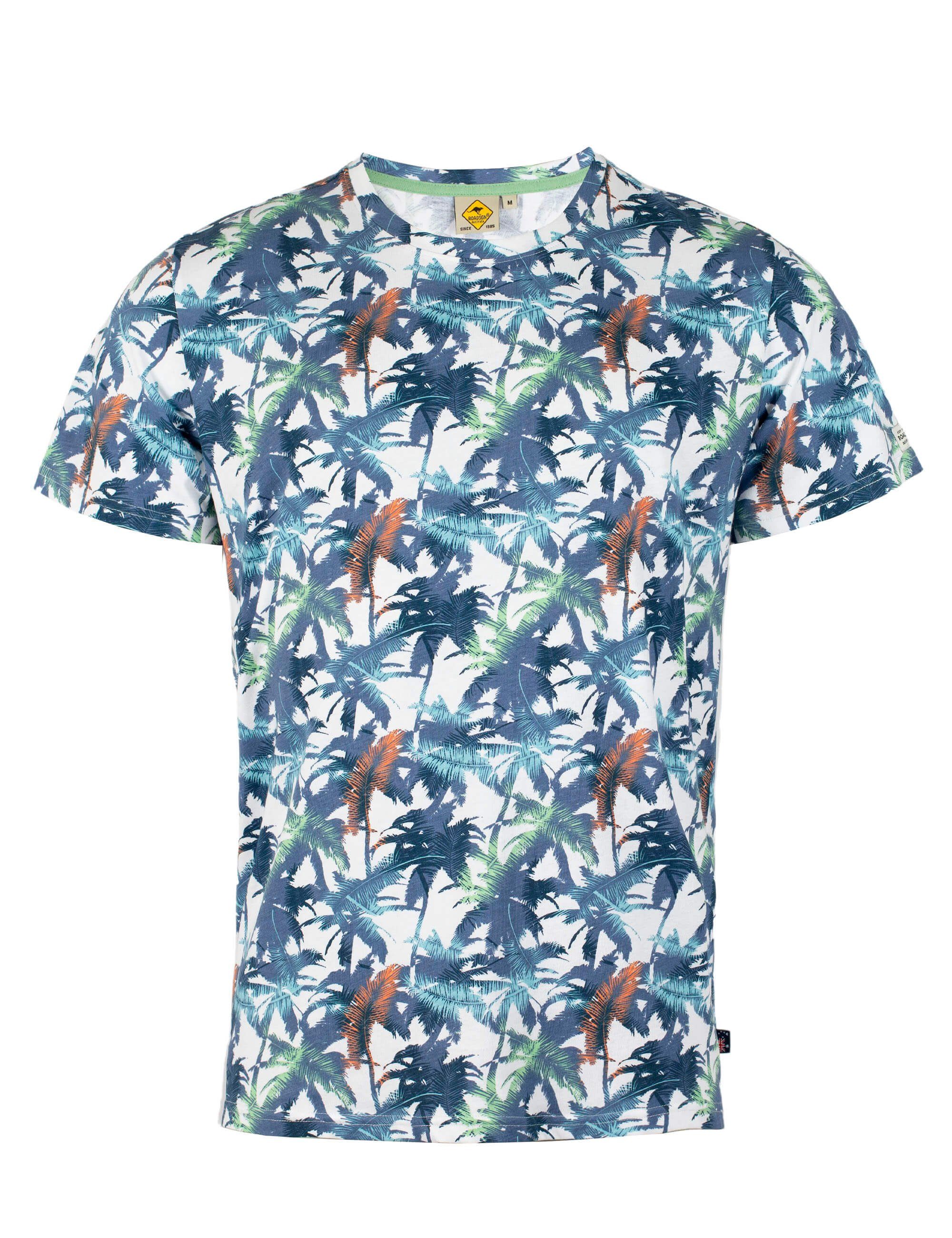 ROADSIGN australia T-Shirt Tropical Haven (1-tlg) mit Palmen All-Over-Print und Rundhalsausschnitt