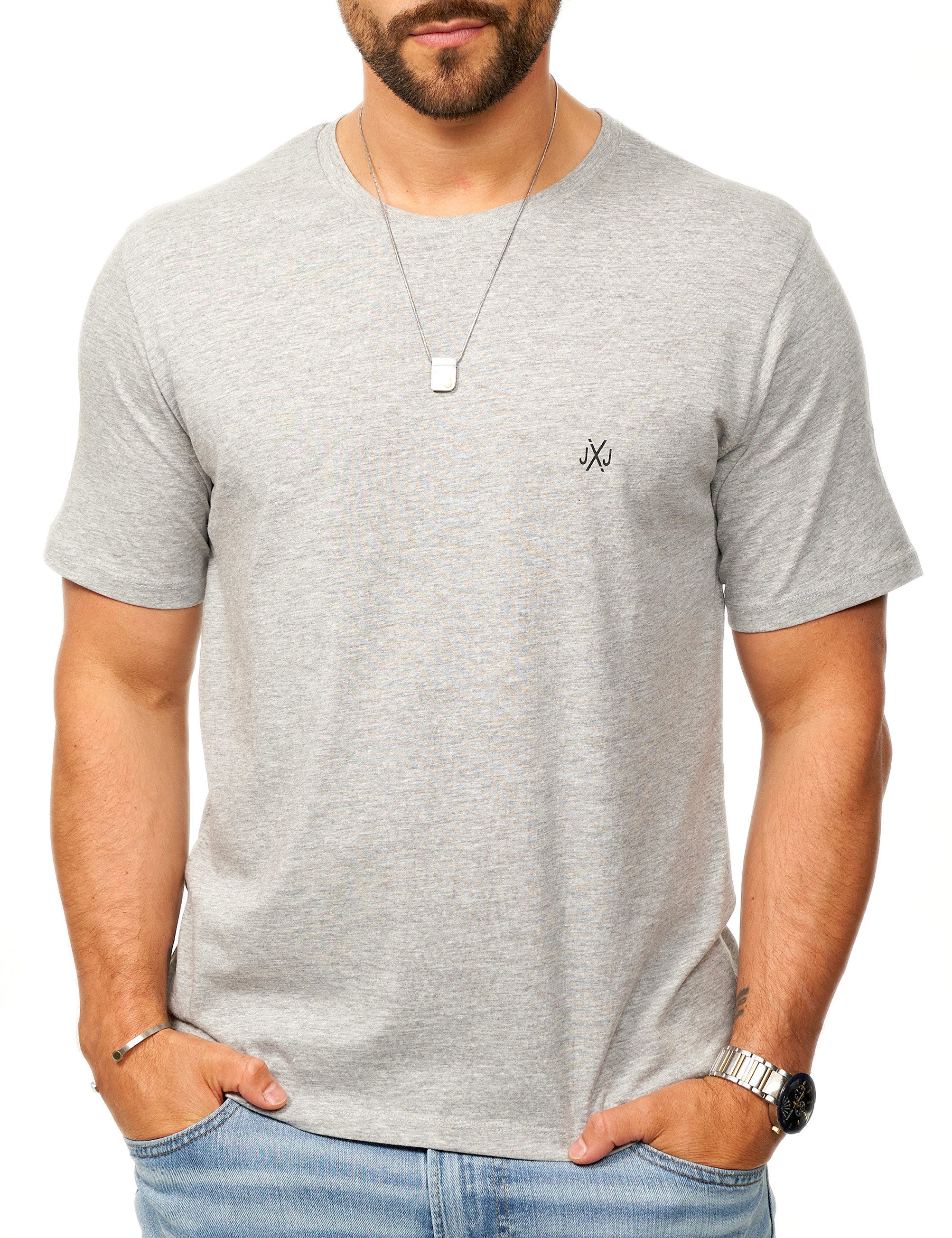 Jack & Jones T-Shirt INFINITY JXJ TEE CREW NECK MIT RUNDHALSAUSSCHNITT Kurzarm Shirt aus 100% Baumwolle mit Logo Details für Herren – Bild 2 von 5