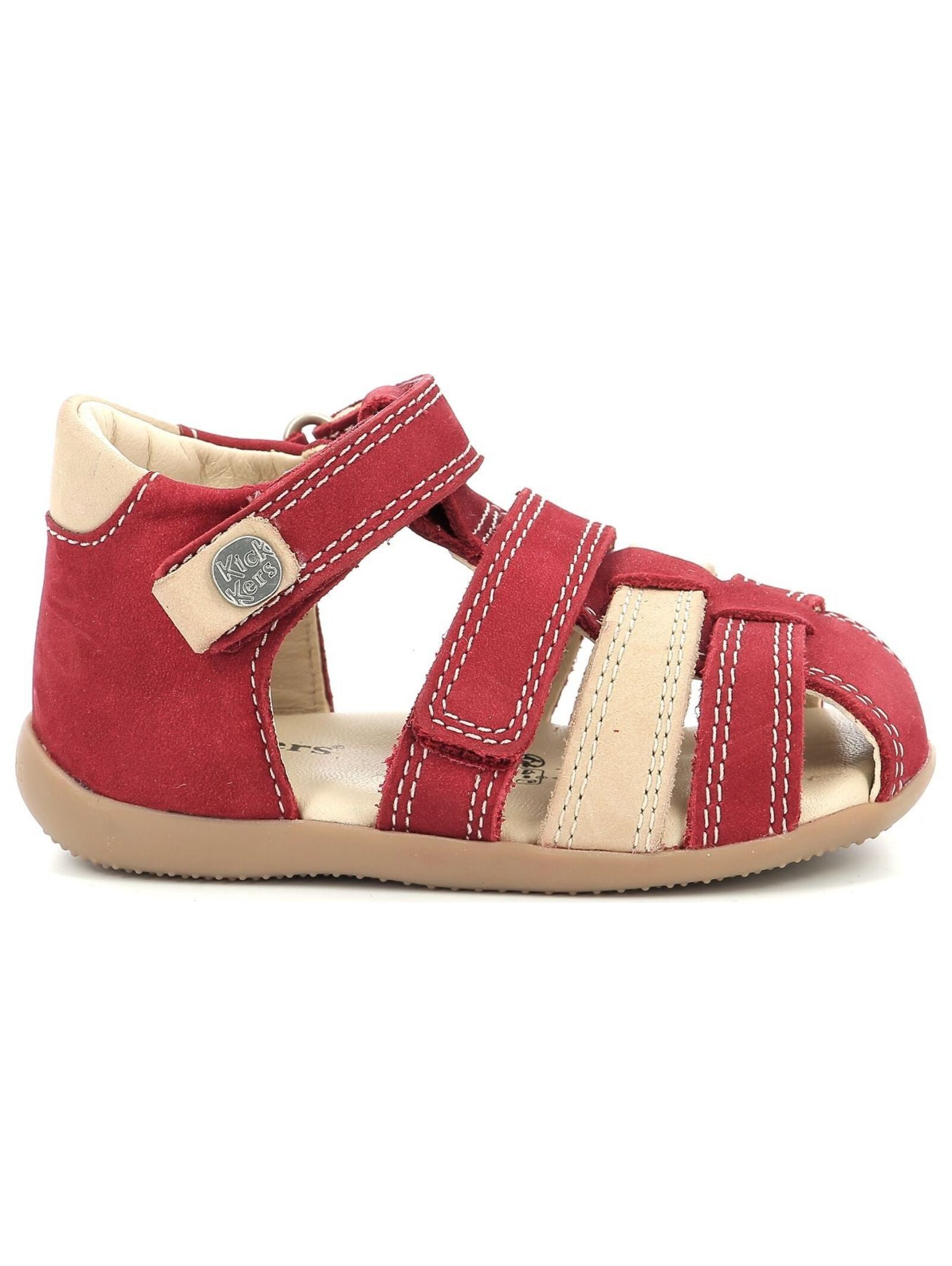 Kickers Halbschuhe Nubukleder . Klettschuh