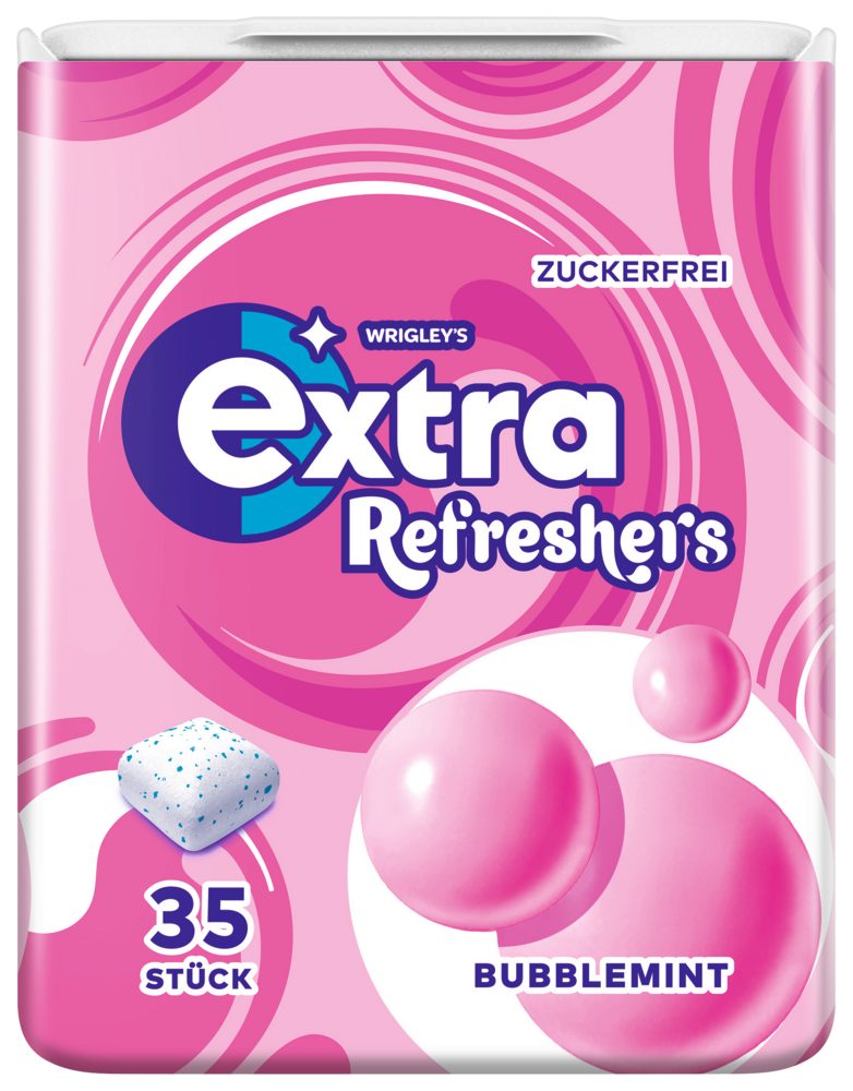 Mars GmbH Süßigkeit EXTRA Refreshers Dosen-Mix 8 Dosen, 4 Sorten, Bubblemint & Tropical