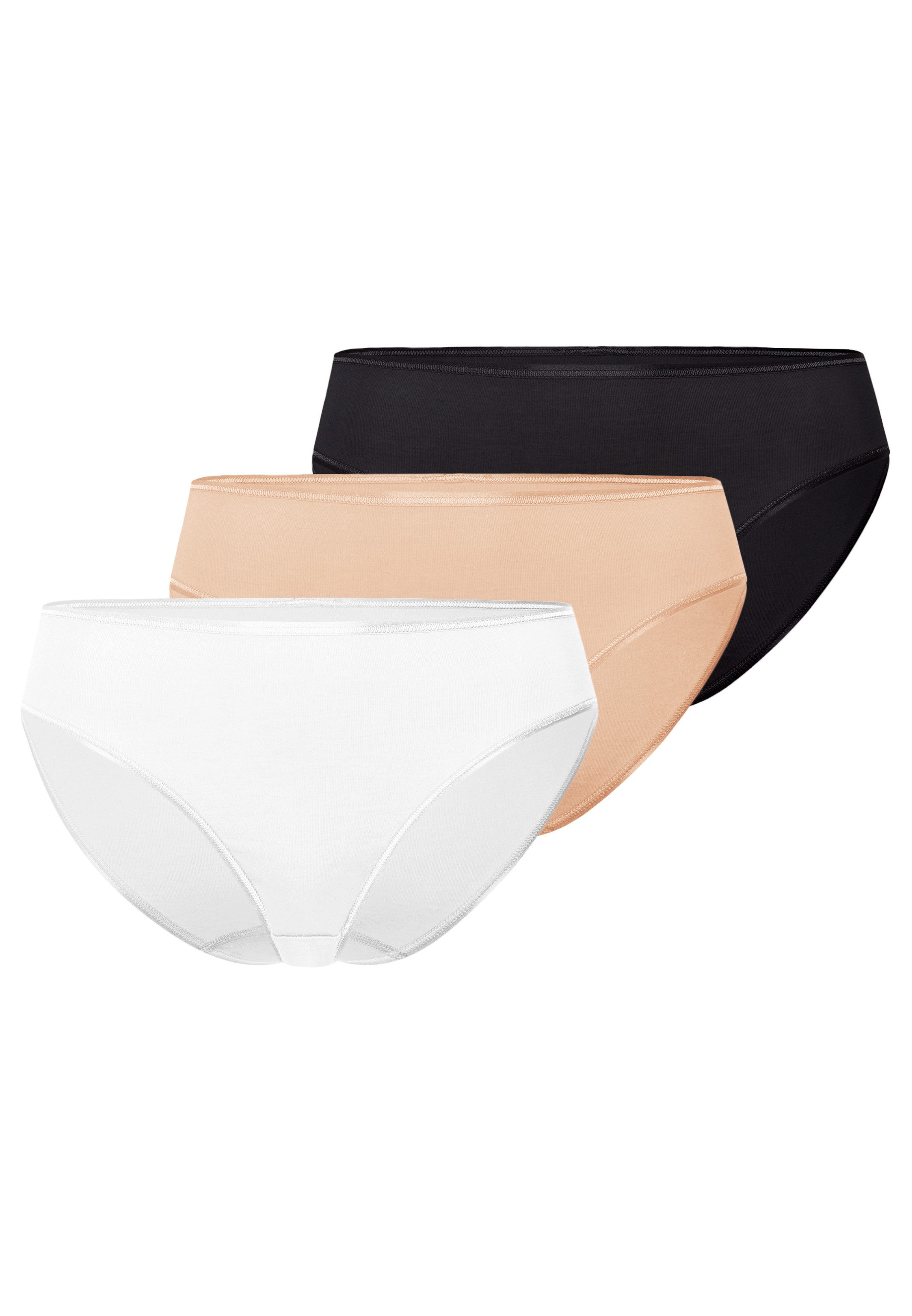 Hanro Midislip 3er Pack Cotton Seamless (Spar-Set, 3-St) Midi Slip - Baumwolle - Nahtlos - Angenehm auf der Haut