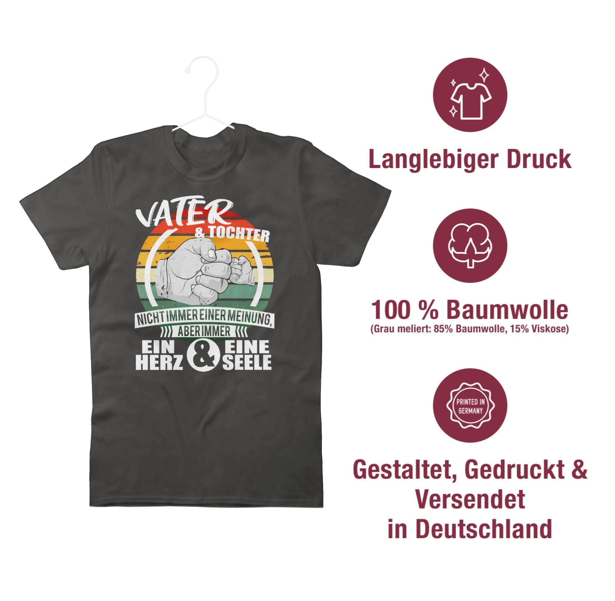 Shirtracer T-Shirt Vater und Tochter eine Seele Vatertag Geschenk für Papa