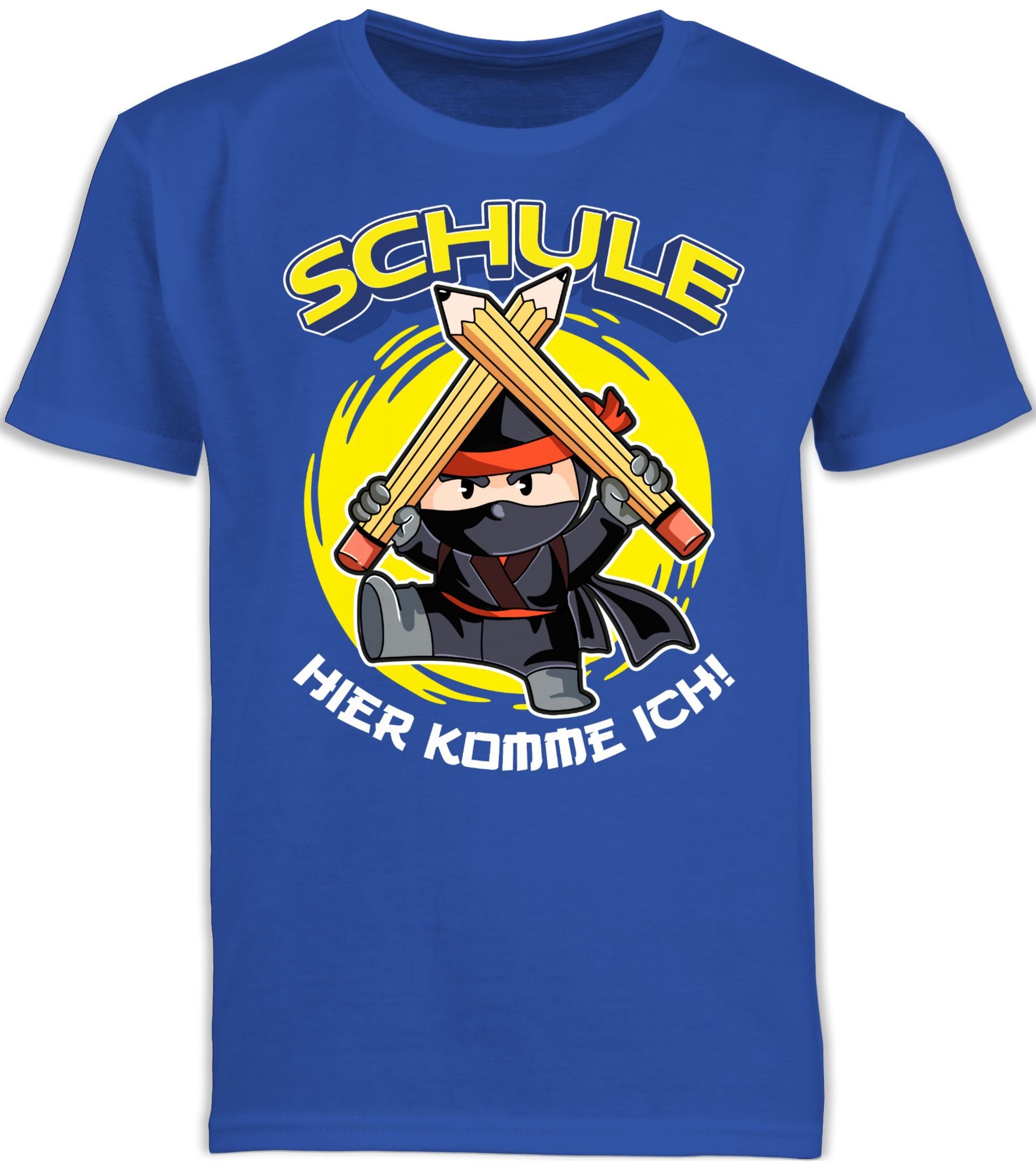 Shirtracer T-Shirt Schule Hier komme ich! Ninja Einschulung Junge Schulanfang Geschenke