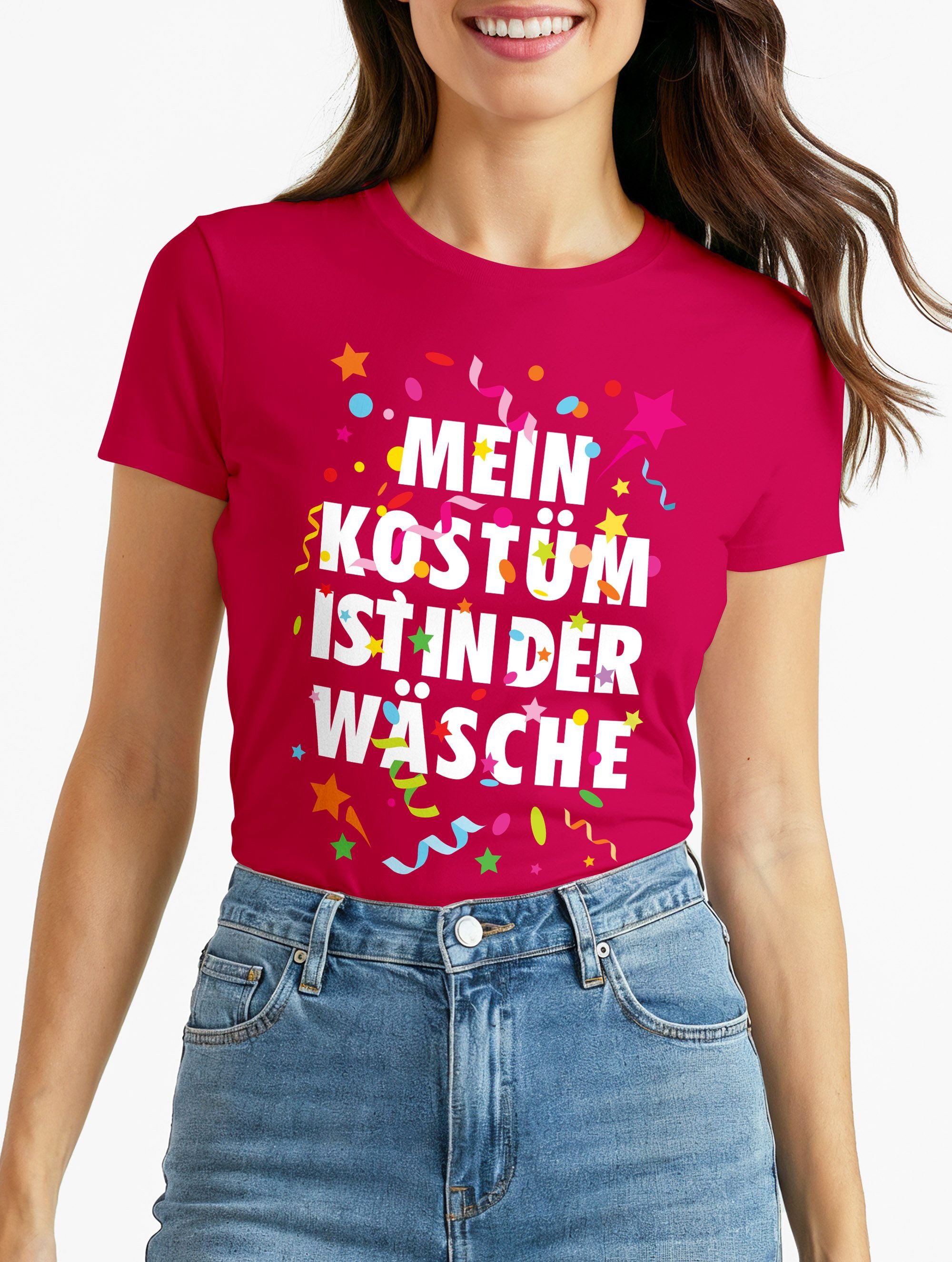 MoonWorks Print-Shirt Damen T-Shirt Fasching Karneval Kostüm Verkleidung La günstig online kaufen
