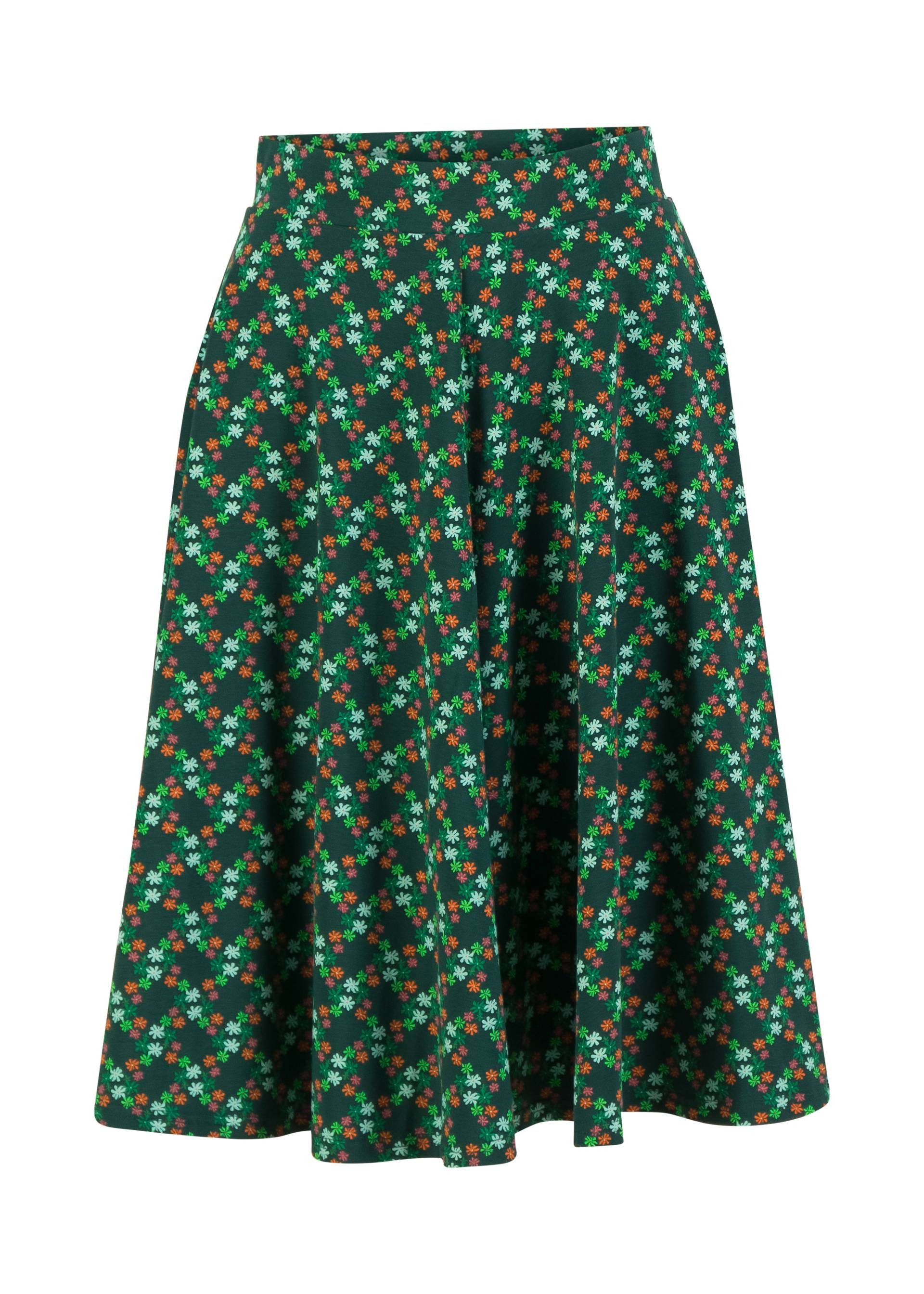 Blutsgeschwister Midirock - gemusterter Tellerrock - lockerer Rock - Midirock aus Baumwolle