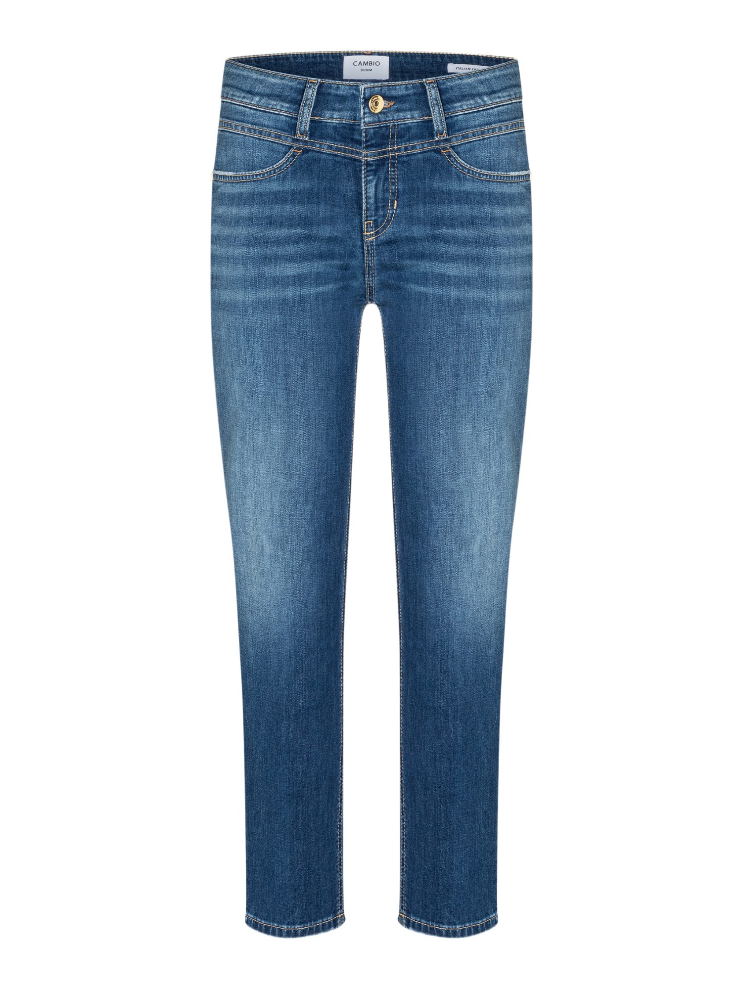 Cambio Stretch-Hose blau,Casual,Baumwolle,Unifarben,Regular Fit,Mittel