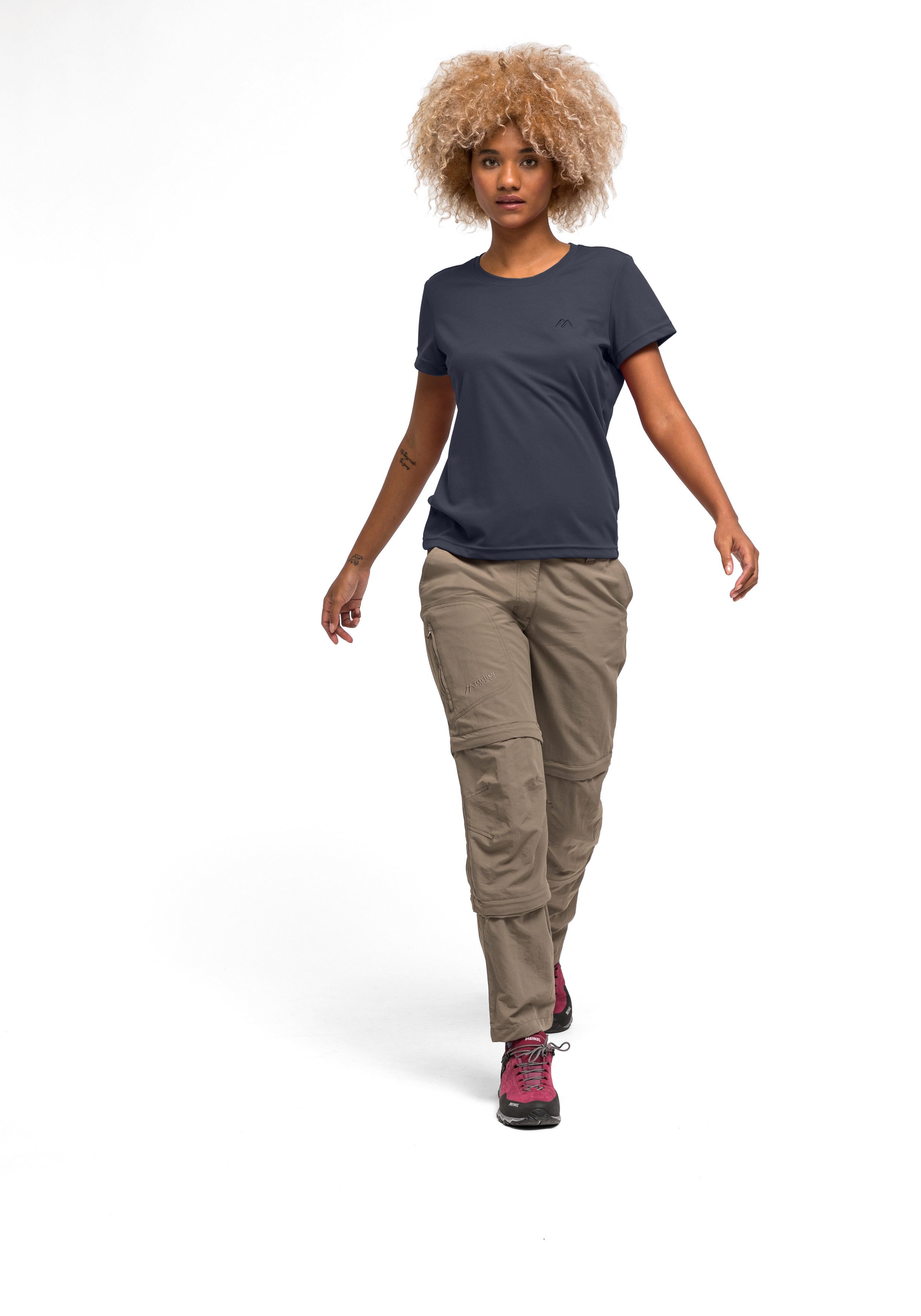 Maier Sports T-Shirt Waltraud Damen Kurzarmshirt, leichtes Sommer Funktionsshirt, Rundhals, Reg Fit
