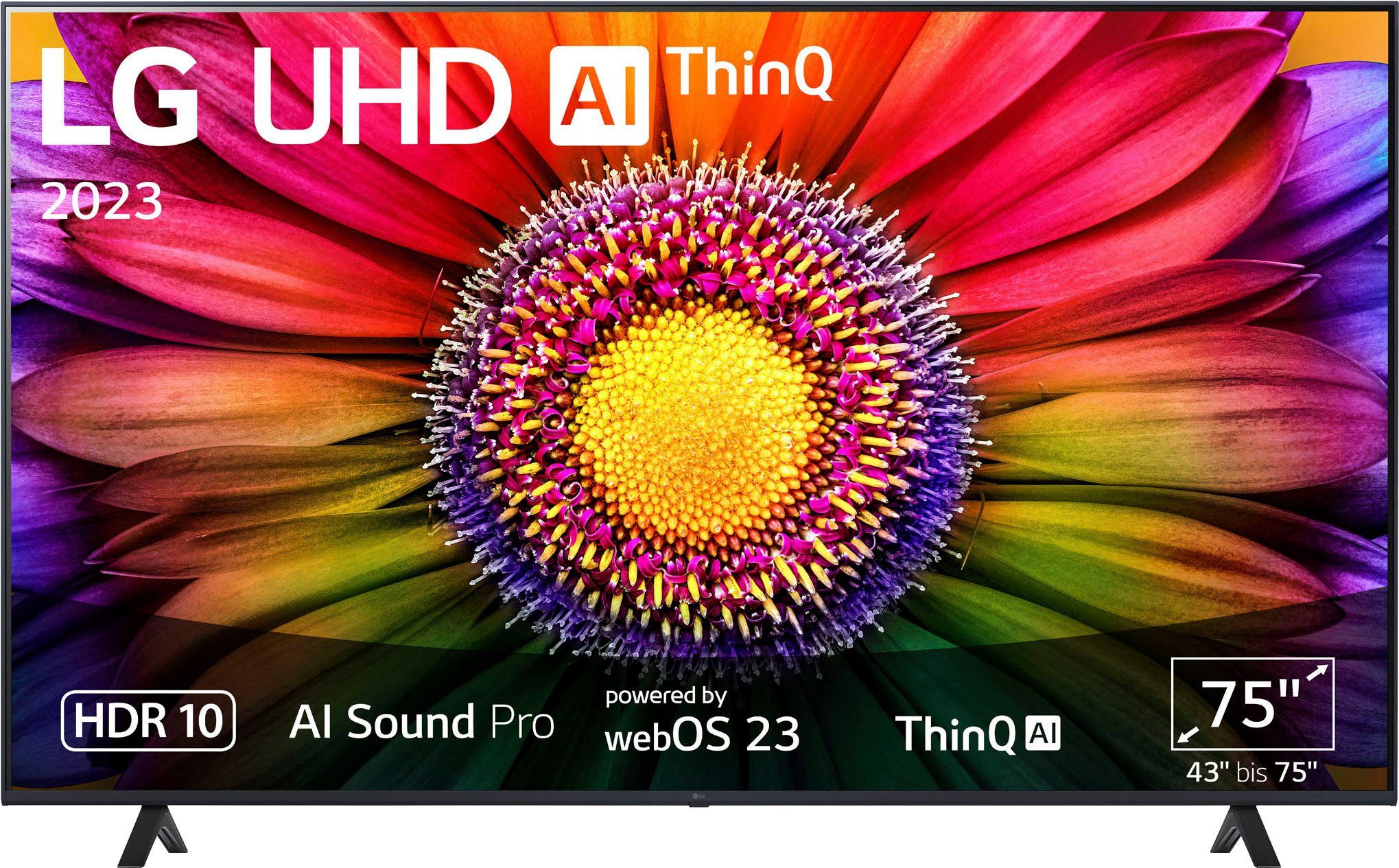 UHD,α5 cm/75 Pro,Filmmaker HD, Gen6 Sound Smart-TV, AI-Prozessor,HDR10,AI 4K Ultra 4K Zoll, 75UR80006LJ LG LED-Fernseher (189 Mode)