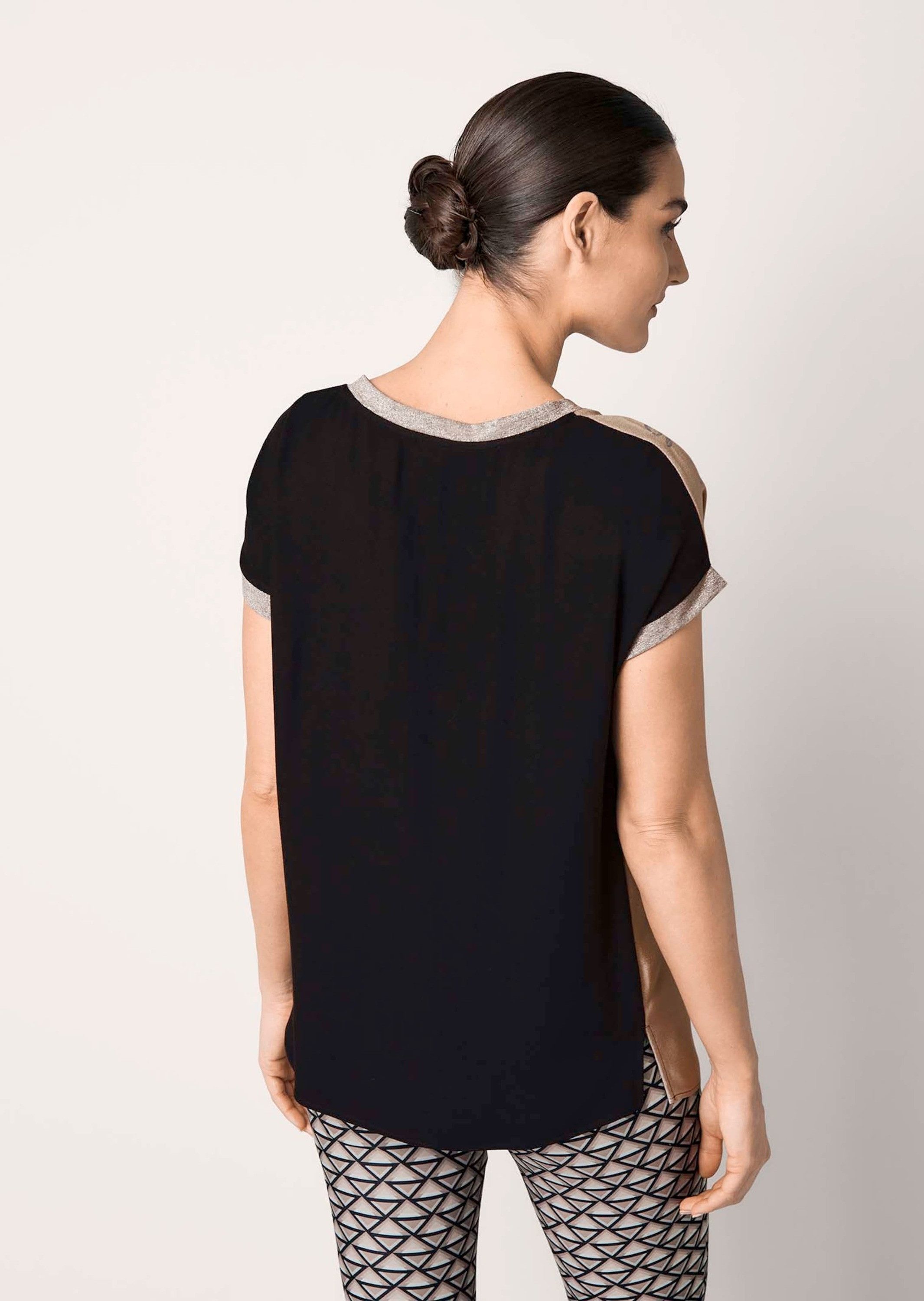 Alba Moda Print-Shirt Shirt im Materialmix