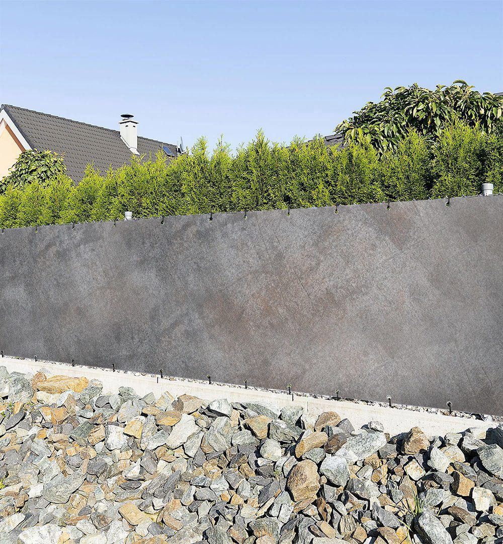 Sichtschutzzaunmatten Zaunbanner verwaschene helle Stahlwand Sichtschutz Garten Zaun