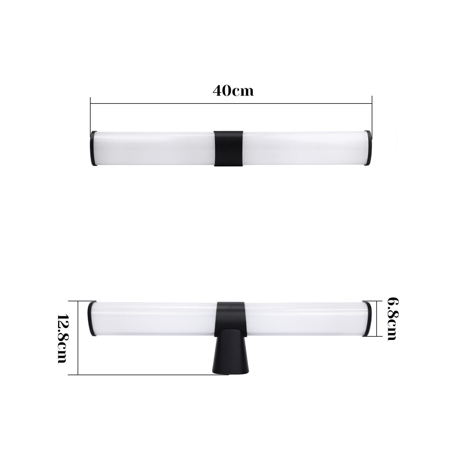 ZMH Spiegelleuchte Spiegellampe - Modern 40/60CM Chrom Schlafzimmer, Augenschutz, LED fest integriert, 4000k, Neutralweiß 4000K Feuchtraumleuchte Modern