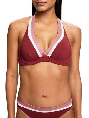 Esprit Bügel-Bikini-Top Dreifarbiges Neckholder-Bikinitop mit Bügeln