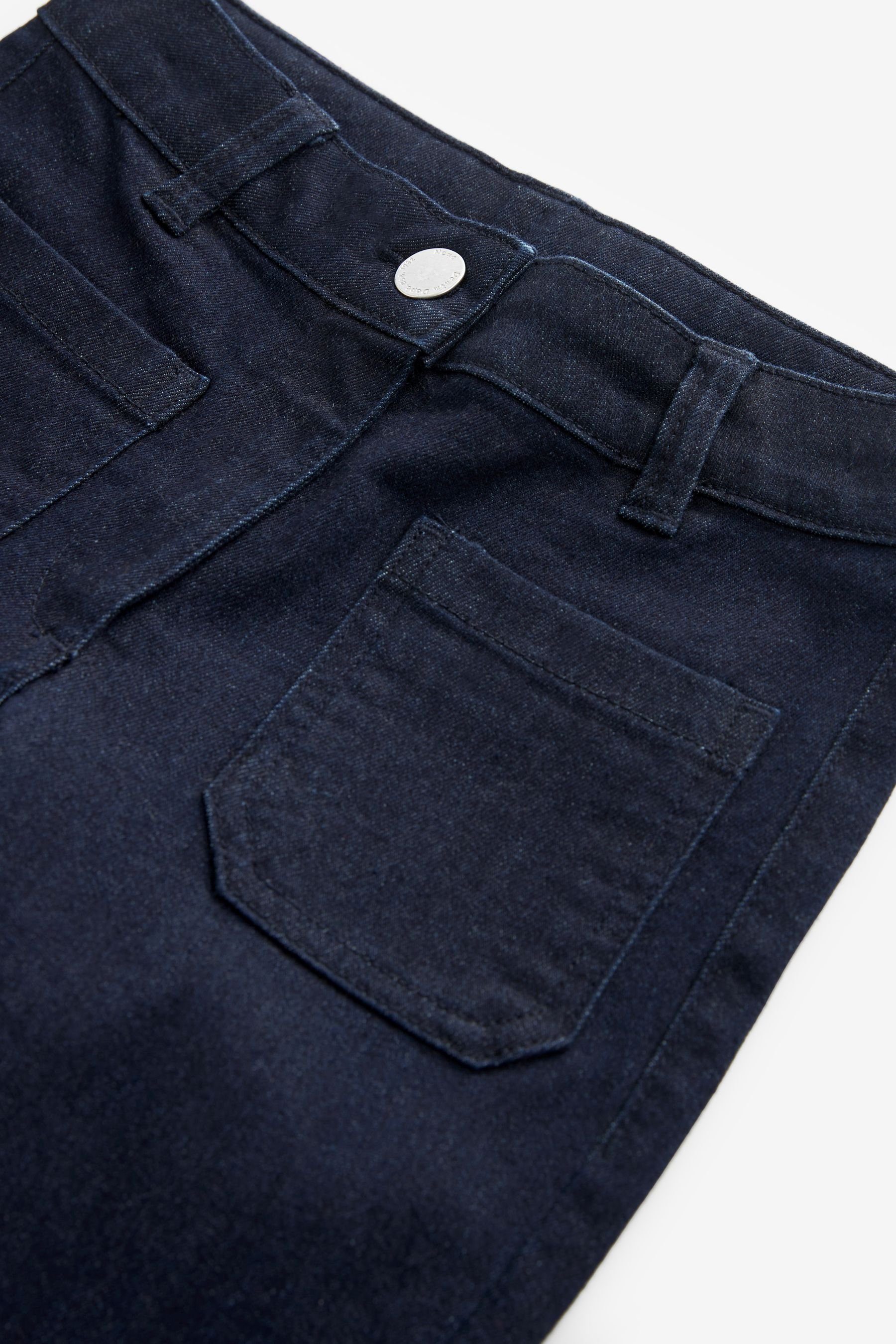 Schlag Jeans Next Push-up-Jeans mit (1-tlg) Denim Blue Inky