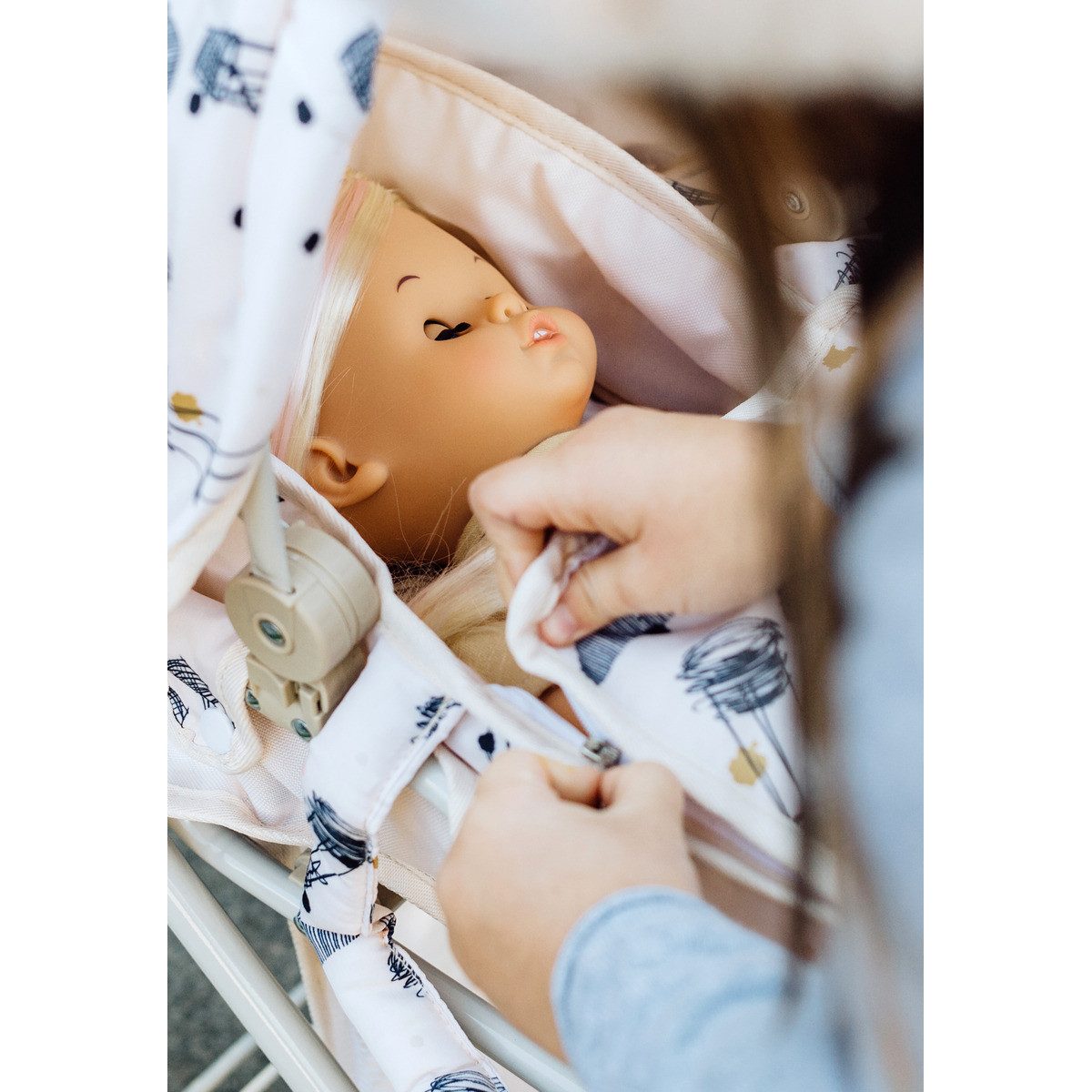 Skrållan Puppenwagen Heißluftballon Mädchen, (1-tlg)