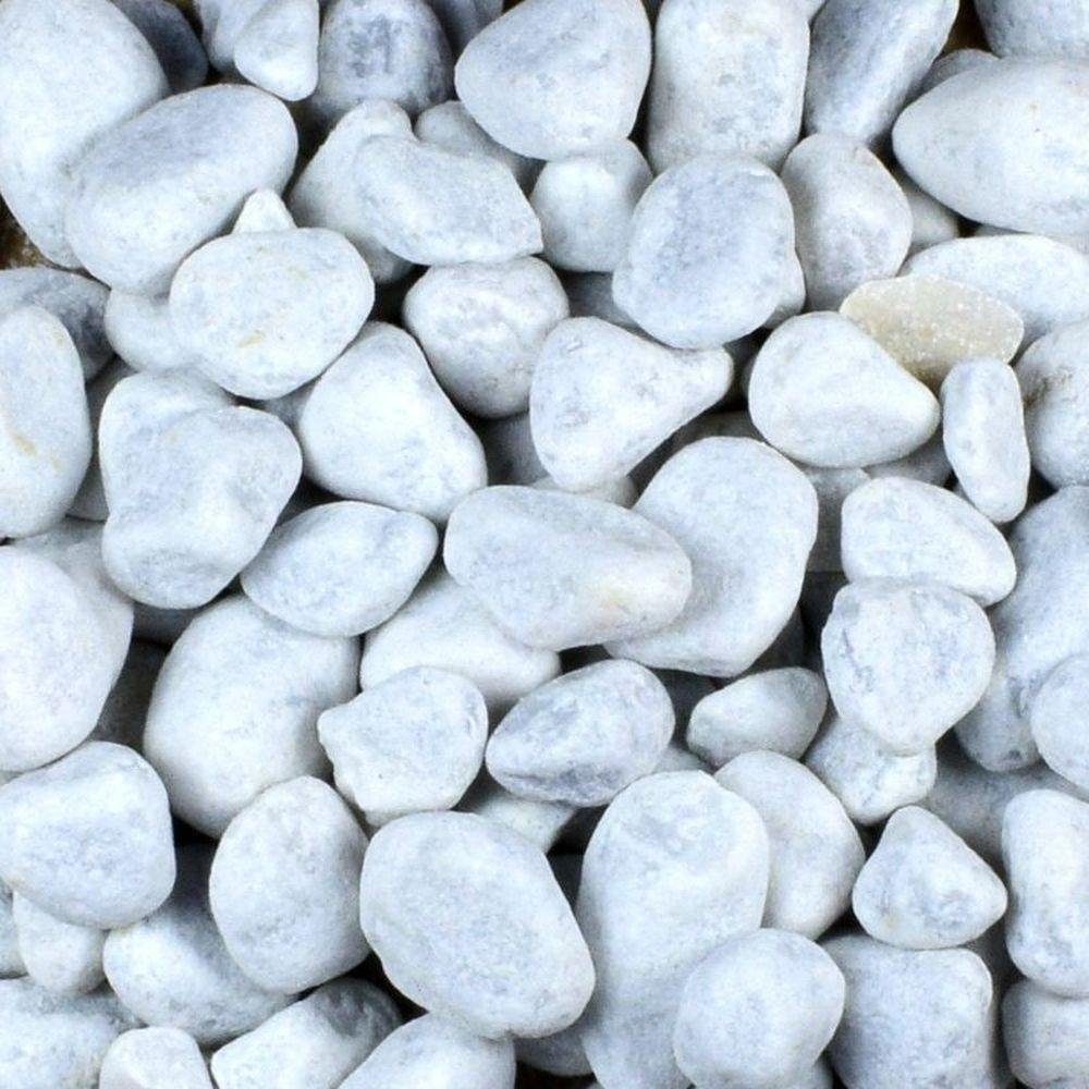 GarPet Kieselsteine Zierkies 25 kg Aquarium Carrara Weiß Garten Kies Marmor Gabion