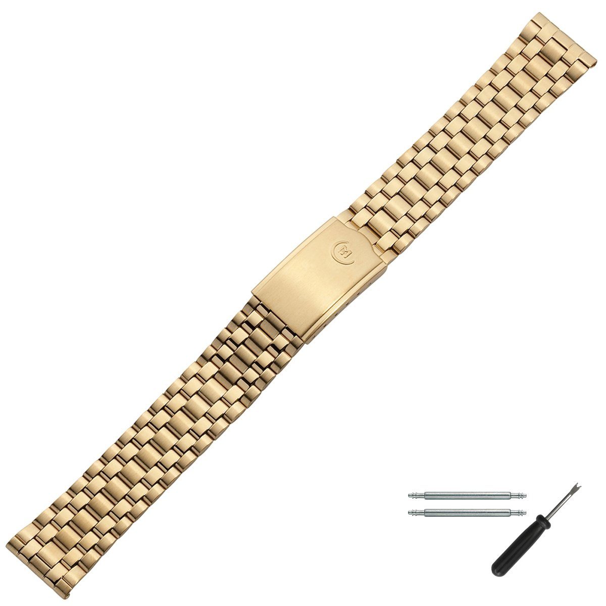 MARBURGER Uhrenarmband 18mm Edelstahl Gold günstig online kaufen