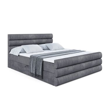 ALTDECOR Boxspringbett CELESTIA-Z (Multipocket-Matratze H4, H3 Matratze Bonellfederung, Topper, Kopfteil)