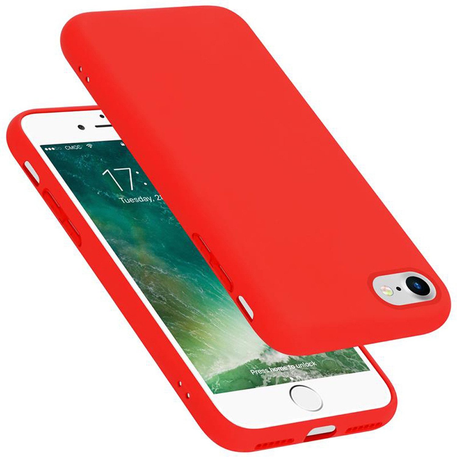 Cadorabo Handyhülle für iPhone 7 / 7S / 8 / SE 2020 Hülle Apple iPhone 7 / 7S / 8 / SE 2020, Flexible Hülle TPU Silikon Schutzhülle Back Cover Case