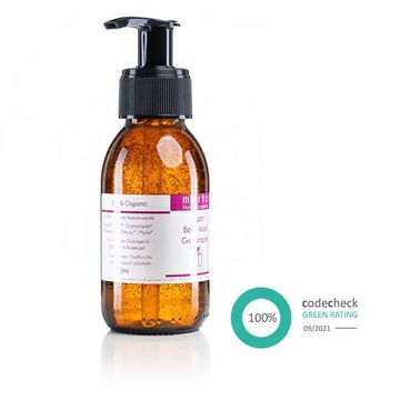myrto Naturkosmetik Duschgel Argan Body Wash Granatapfel - für sensible Haut, 3-in-1 Produkt, Duschgel, Shampoo, mildes Rasiergel