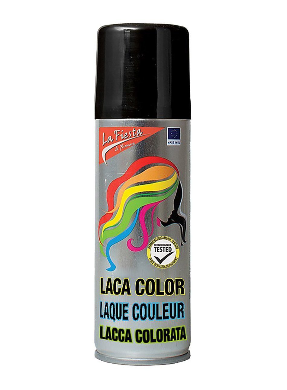 Metamorph Theaterschminke Haarspray Schwarz - Color Hair Spray, Rabenschwarzes Haar für einen Tag mit dem Farbspray