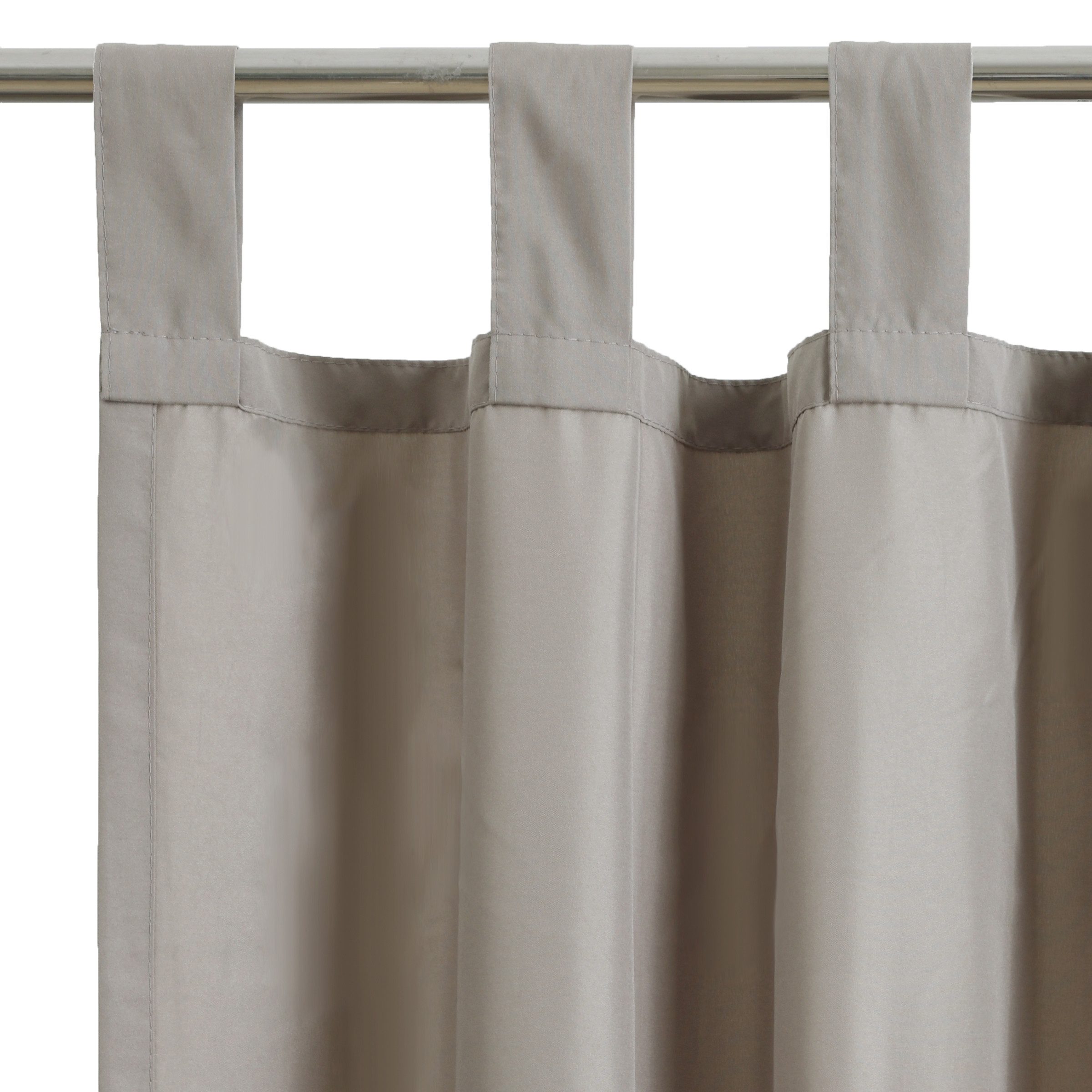 OTTO home Vorhang Raja (2 St), Schlaufen, blickdicht, Polyester, 2er-Set, Bestseller, einfarbig, modern, pflegeleichte Mikrofaser