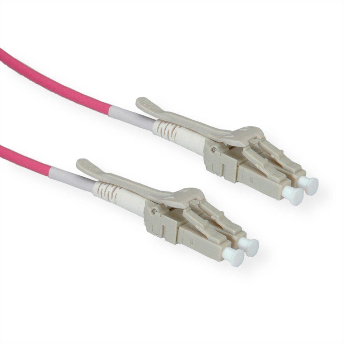 ROLINE LWL-Kabel 50/125µm OM4, LC/LC Glasfaserkabel, (50.0 cm), Low-Loss-Stecker