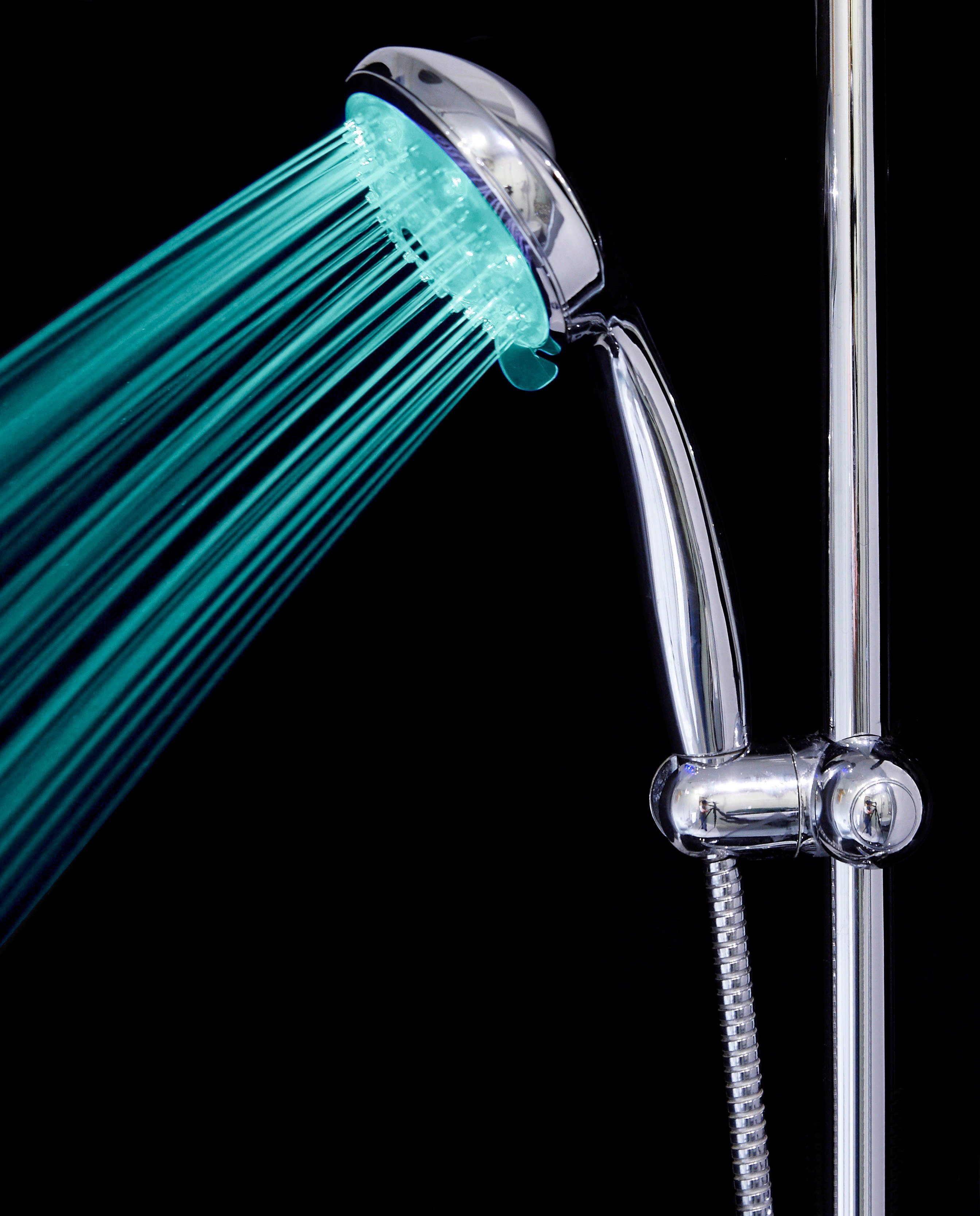 Schütte Handbrause, LED Wellness Duschkopf, 3 Strahlarten, Duschbrause mit 7 Farbvarianten