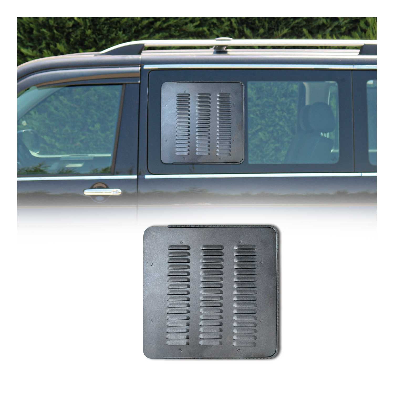 OMAC Lüftungsgitter Schiebetürfenster für VW Transporter T5 T6 2003-2024 Entlüftung (1 St), Schnell einsetzbar, leicht herausnehmbar