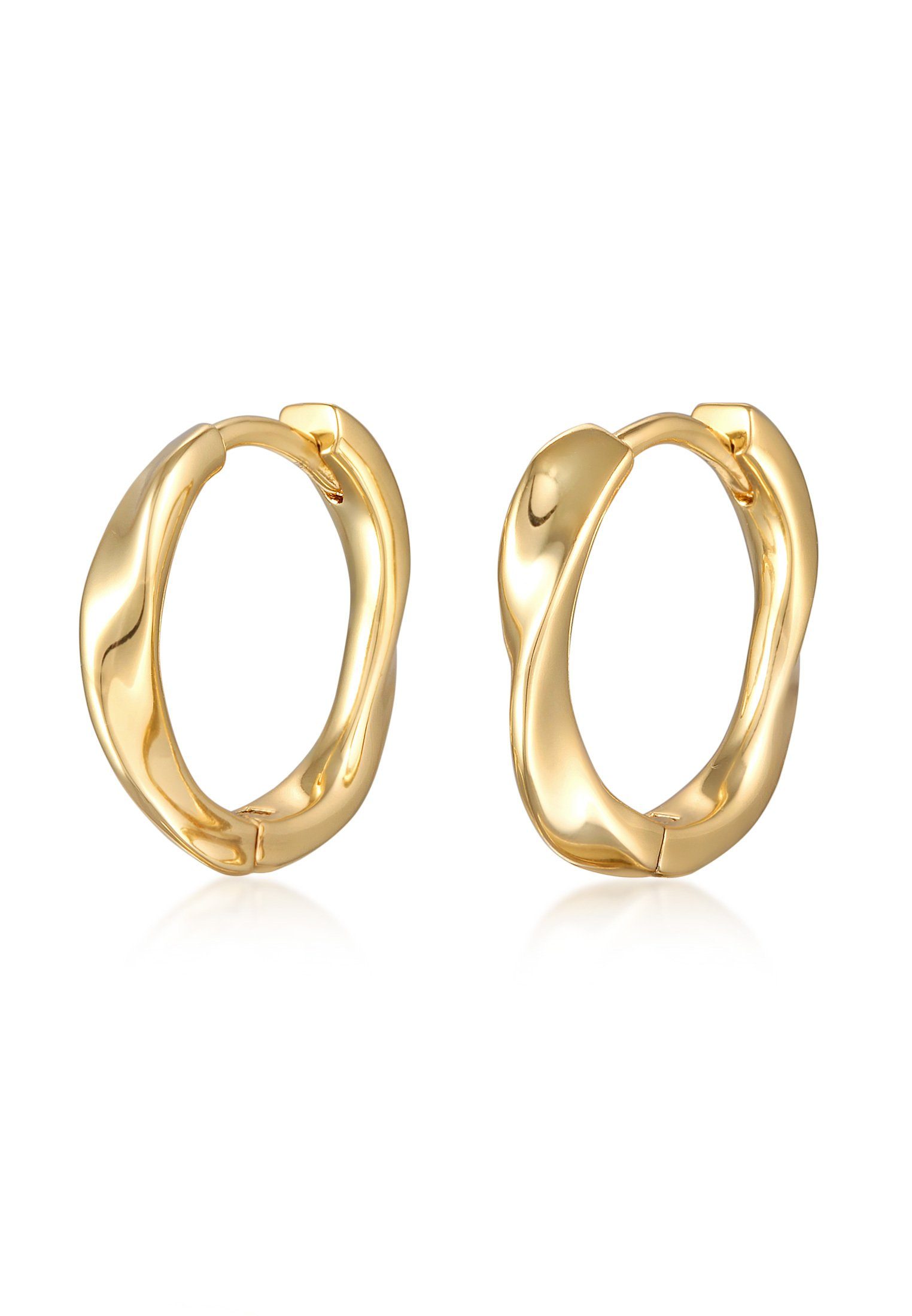 Elli Paar Creolen Elli Creolen Twisted Look Goldfarben